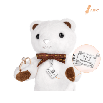 Mini Classic Beawelry Bear with a Ring Holder & Silver Envelope Charm