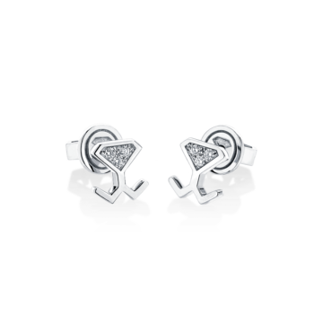 Silver Mini Beawelry CZ Earrings