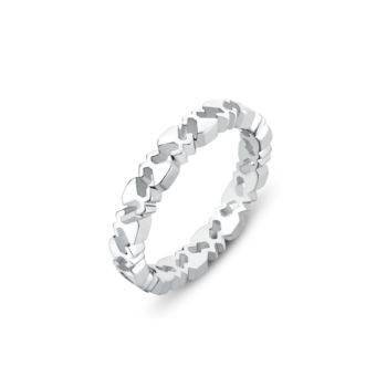 18K White Gold  Beawelry Logo Eternity Band Ring