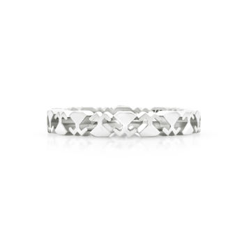 Silver Beawelry Eternity Logo Band Ring