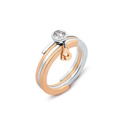 18K Two-tone Gold Diamond Ring