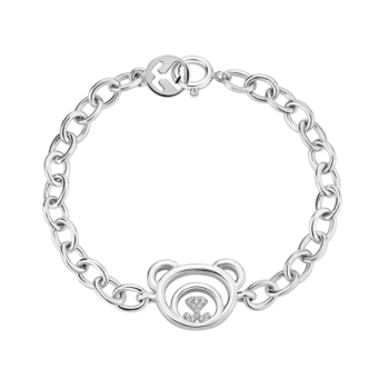 Silver Beawelry Bear CZ Bracelet