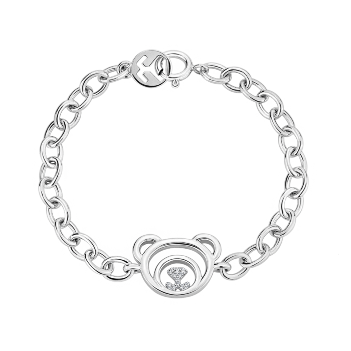 Silver Beawelry Bear CZ Bracelet