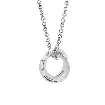 Silver Double Mini CZ Band Ring Pendant
