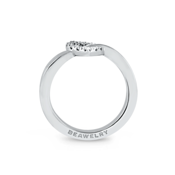 18K White Gold Diamond Heart Ring