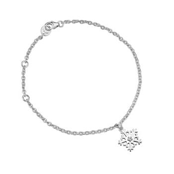 Silver Snowflake CZ Bracelet