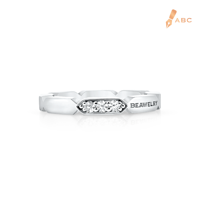 18K White Gold Diamond Band Ring