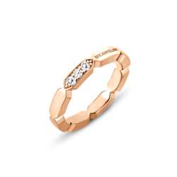 18K Pink Gold Diamond Band Ring