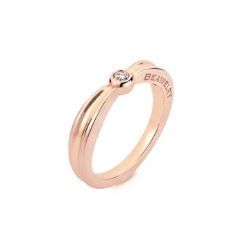 18K Pink Gold Diamond Ring