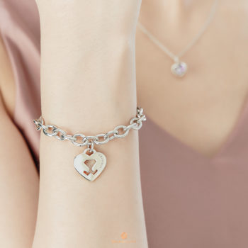 Silver Beawelry Heart Bracelet