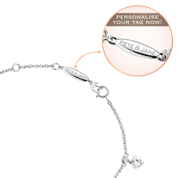 Silver Beawelry Mini Hearts CZ Bracelet