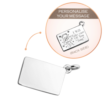 Silver Medium Personalise Envelope Charm