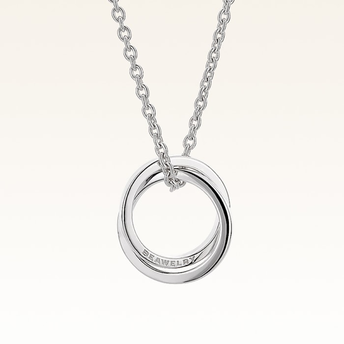 Silver Double Band Ring Pendant for Men