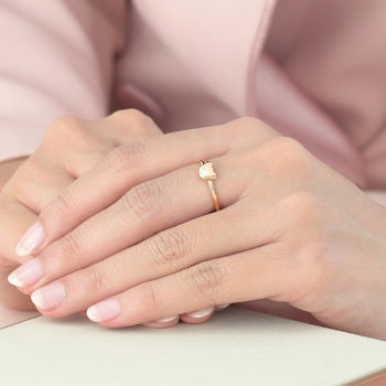 18K Pink Gold Beawelry Bear Diamond Ring