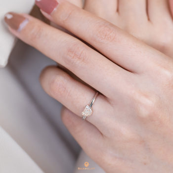 Silver & 14K Gold Beawelry Bear Diamond Ring