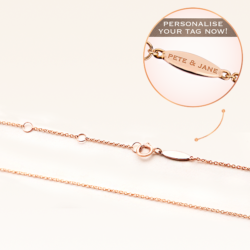 14K Pink Gold Minimal Stud Pendant with Diamond 0.08 carat