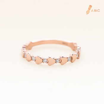 14K Pink Gold  Eternity Beawelry Band Ring